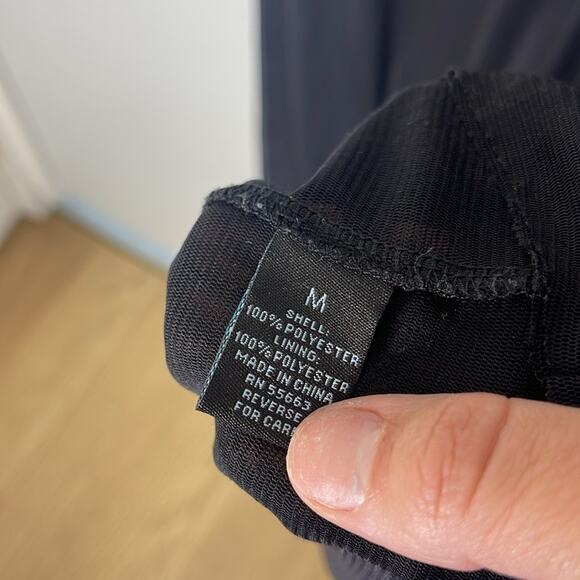 CYNTHIA ROWLEY Black Sheer Double Layered Mesh Strapless Dress Size Medium - Picture 5 of 9